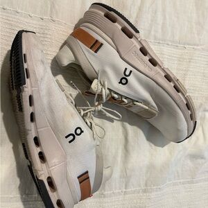 On Running Men's Cream and Brown Sneakers